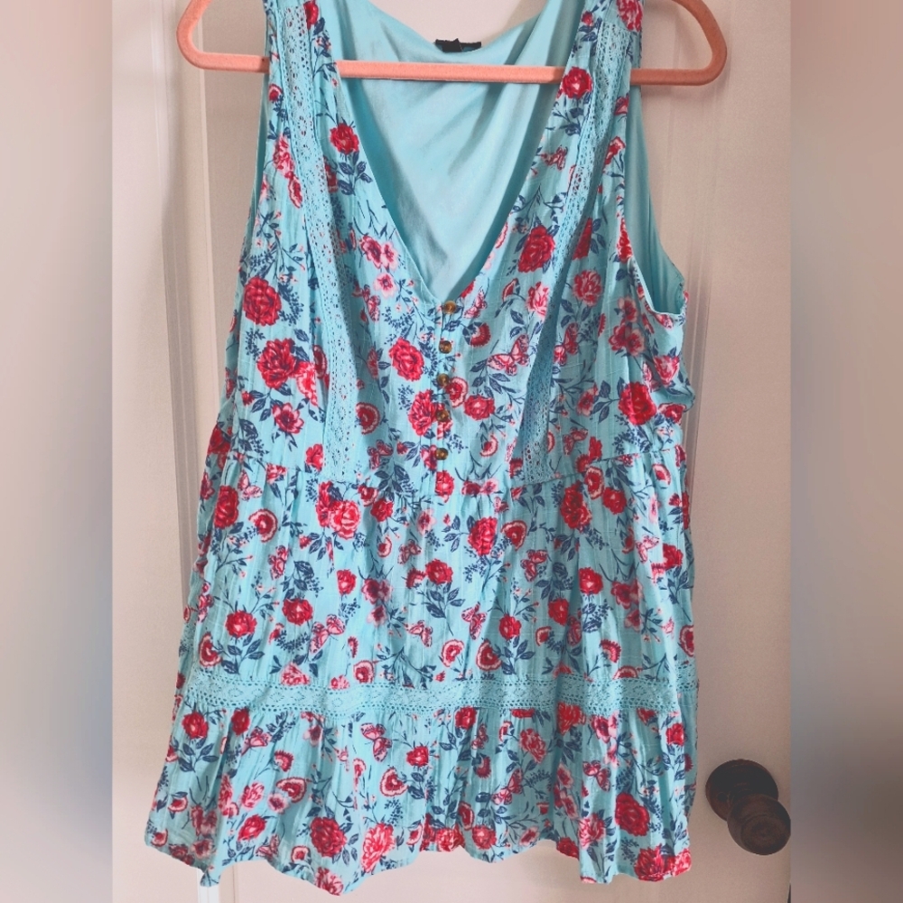 Floral Sleeveless Top - Torrid Size 2